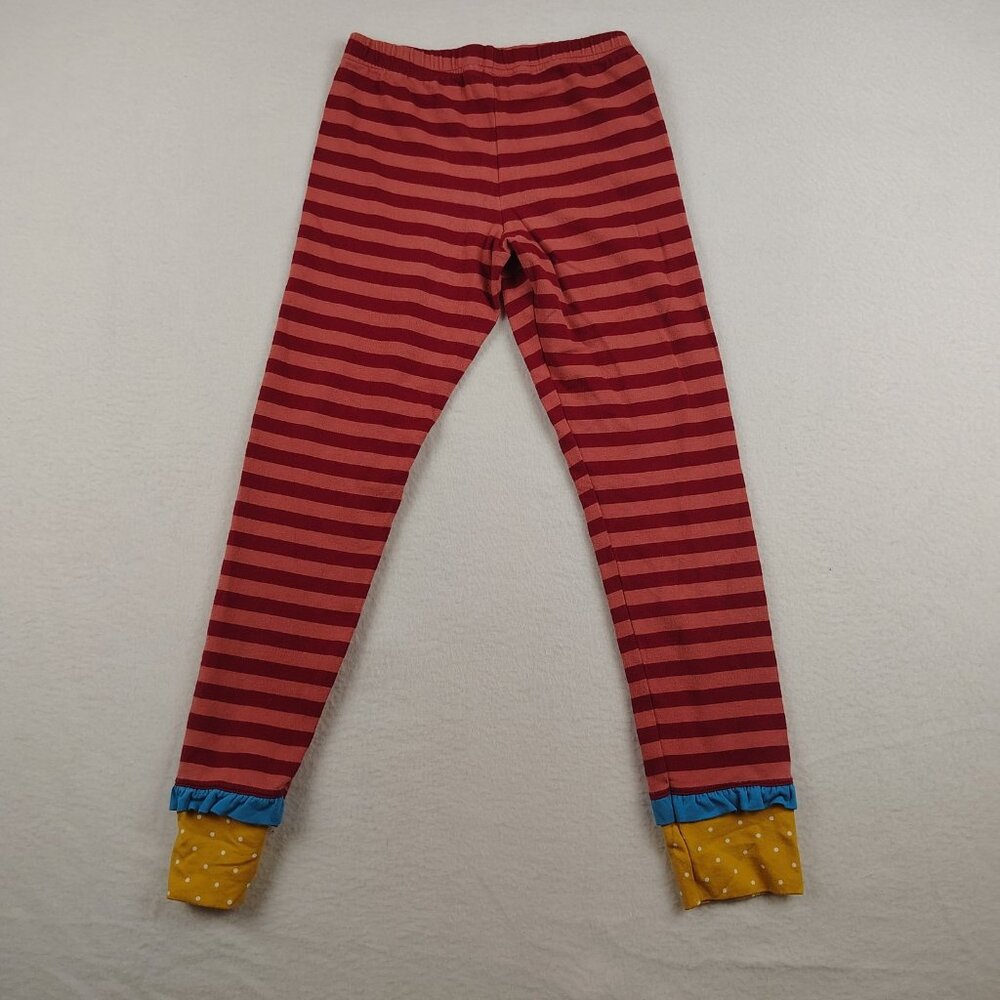 Matilda Jane Girls Size 8 Pants Red Pink Striped Ruffled - Picture 2 of 7